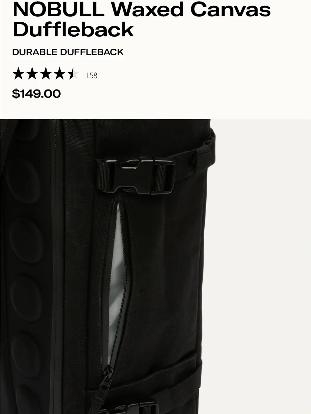 NOBULL Black Everyday Backpack with Padded Straps